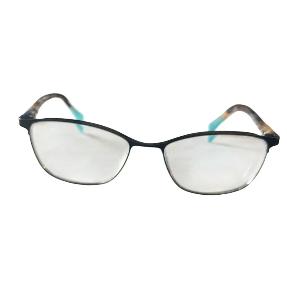 Lucky Brand D509 Black Teal Tortoise Shell Eyeglasses Frames 54-17-135